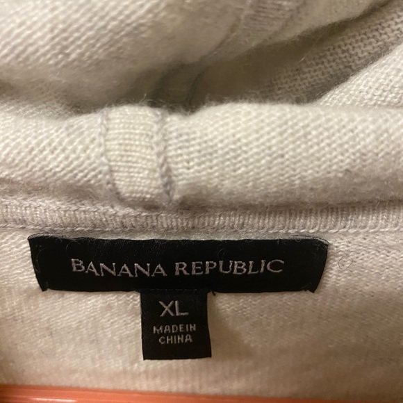 Banana republic cream hooded sweater Sz XL - Picture 3 of 3